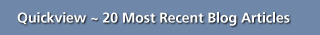 20 Most Recent Blog Articles